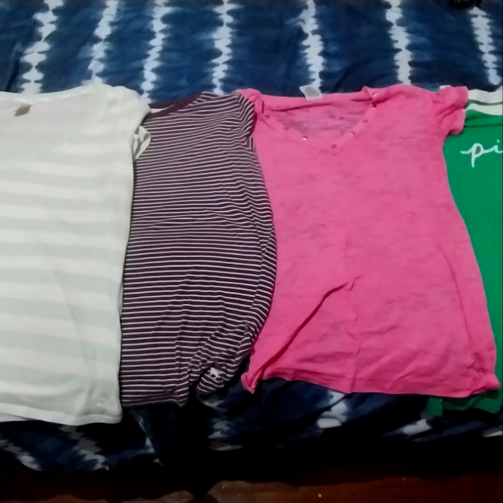 Lot of 4 t shirts size Medium from pink by Victoria Secret